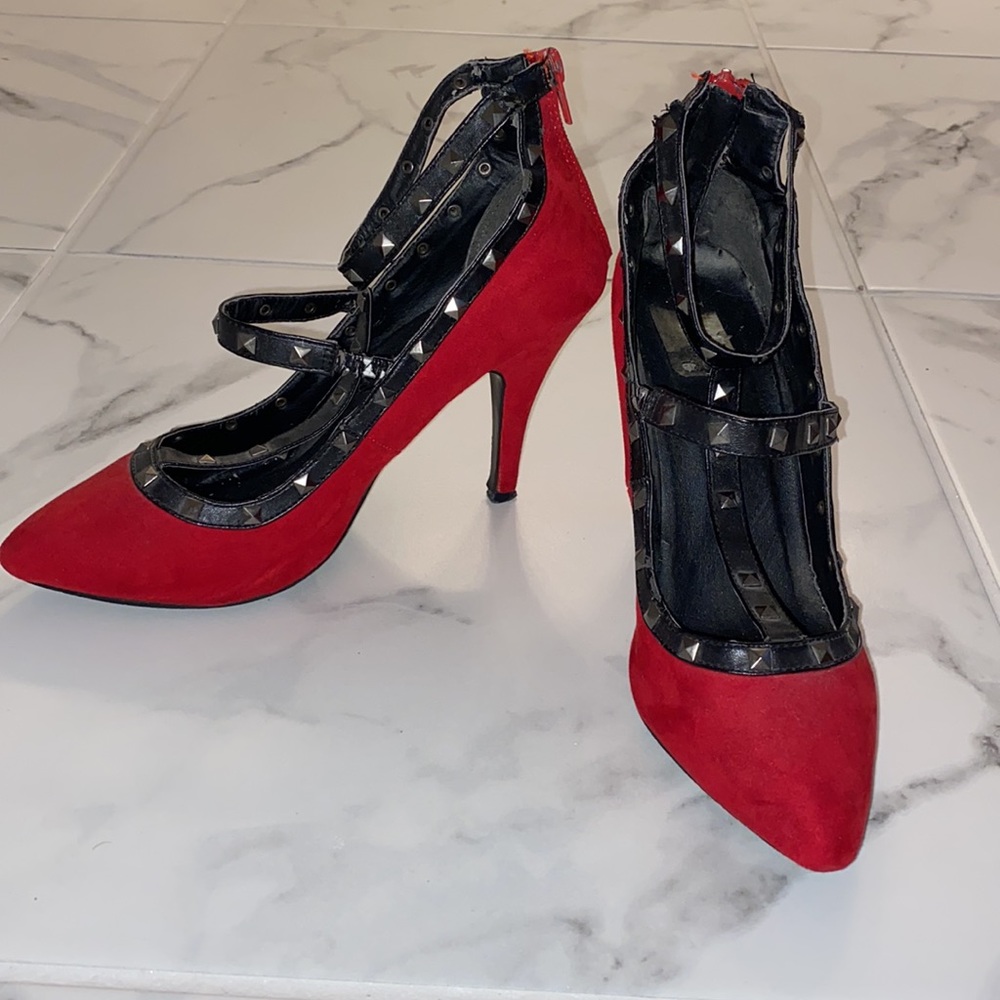 Red Leuven Alexander heels